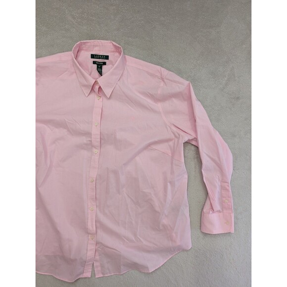 Lauren Ralph Lauren Pink Button Up Dress Shirt Non-Iron Classic Size XXL - Picture 5 of 8